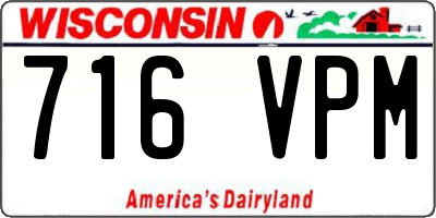 WI license plate 716VPM