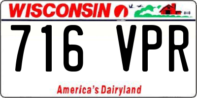 WI license plate 716VPR