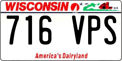 WI license plate 716VPS
