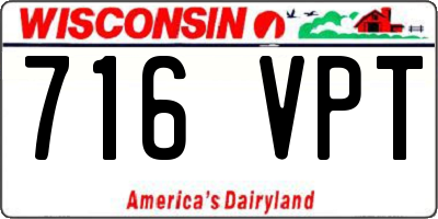 WI license plate 716VPT