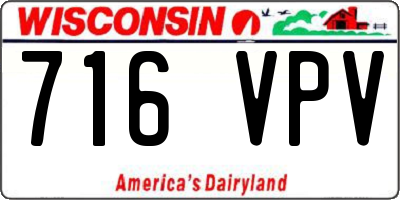 WI license plate 716VPV
