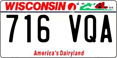 WI license plate 716VQA