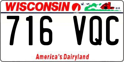 WI license plate 716VQC