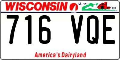 WI license plate 716VQE
