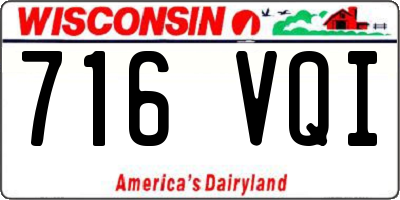 WI license plate 716VQI