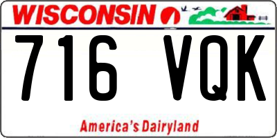WI license plate 716VQK