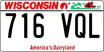 WI license plate 716VQL