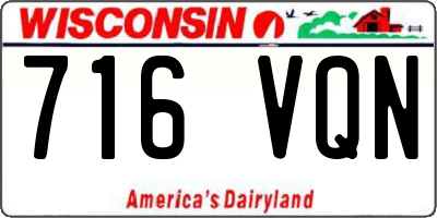 WI license plate 716VQN