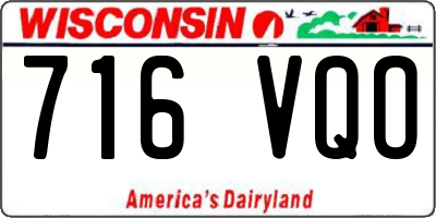 WI license plate 716VQO