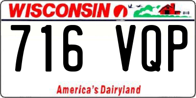 WI license plate 716VQP