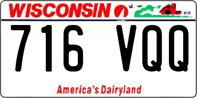 WI license plate 716VQQ