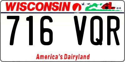 WI license plate 716VQR