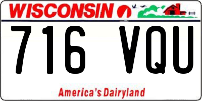 WI license plate 716VQU