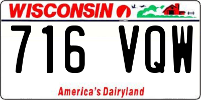 WI license plate 716VQW