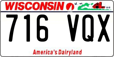 WI license plate 716VQX