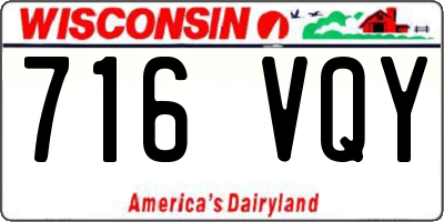WI license plate 716VQY