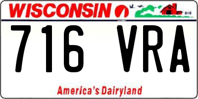 WI license plate 716VRA
