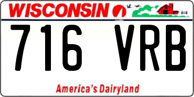 WI license plate 716VRB
