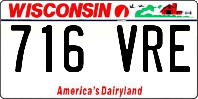 WI license plate 716VRE