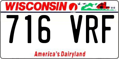 WI license plate 716VRF