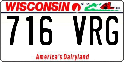 WI license plate 716VRG