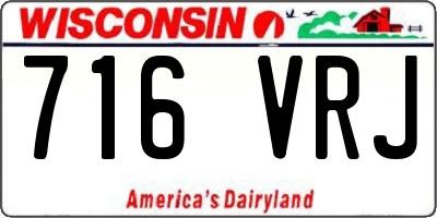 WI license plate 716VRJ