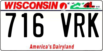 WI license plate 716VRK