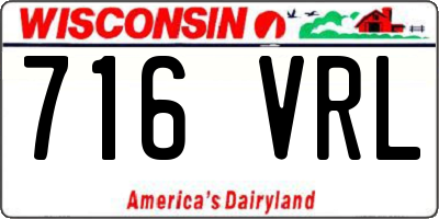 WI license plate 716VRL