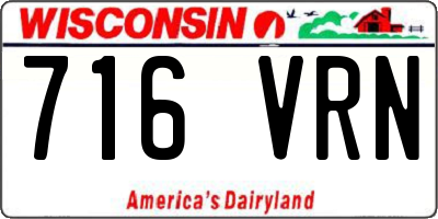 WI license plate 716VRN