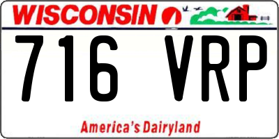 WI license plate 716VRP