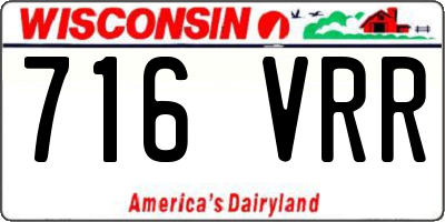 WI license plate 716VRR