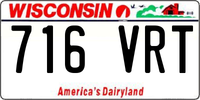 WI license plate 716VRT