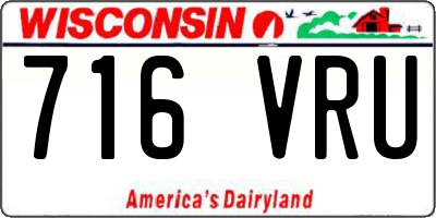 WI license plate 716VRU