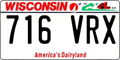 WI license plate 716VRX