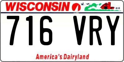 WI license plate 716VRY