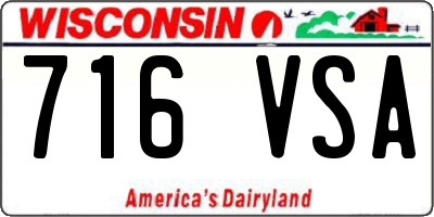 WI license plate 716VSA