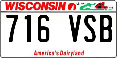 WI license plate 716VSB