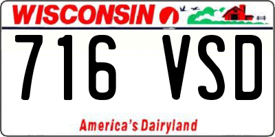WI license plate 716VSD
