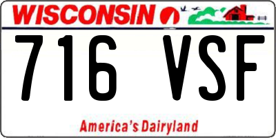 WI license plate 716VSF