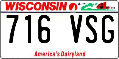 WI license plate 716VSG