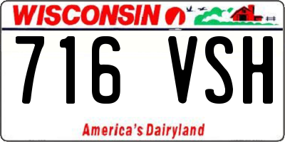 WI license plate 716VSH