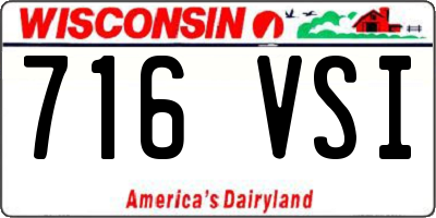 WI license plate 716VSI
