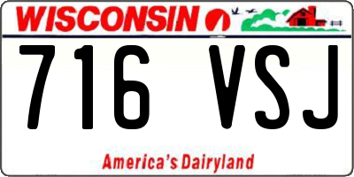 WI license plate 716VSJ