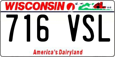 WI license plate 716VSL