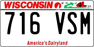 WI license plate 716VSM