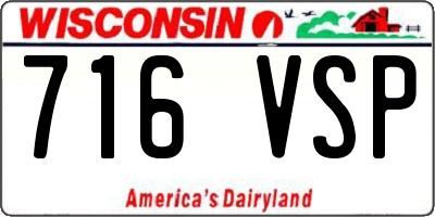 WI license plate 716VSP