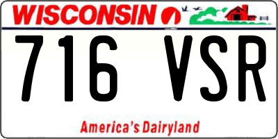 WI license plate 716VSR