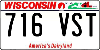 WI license plate 716VST