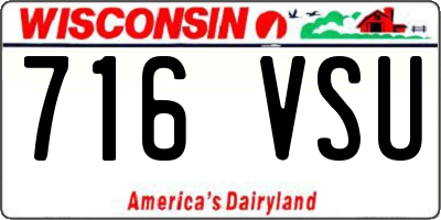 WI license plate 716VSU