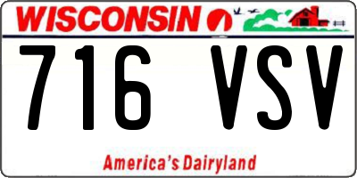 WI license plate 716VSV